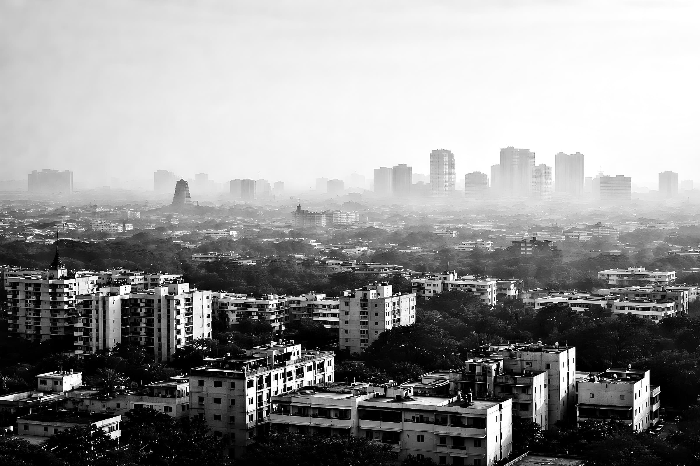 Chennai neighbourhoods seen from above